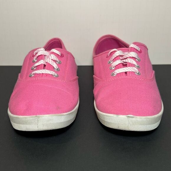 Womens Casual Pink Lace Up Sneakers / Size 8 - Picture 2 of 9
